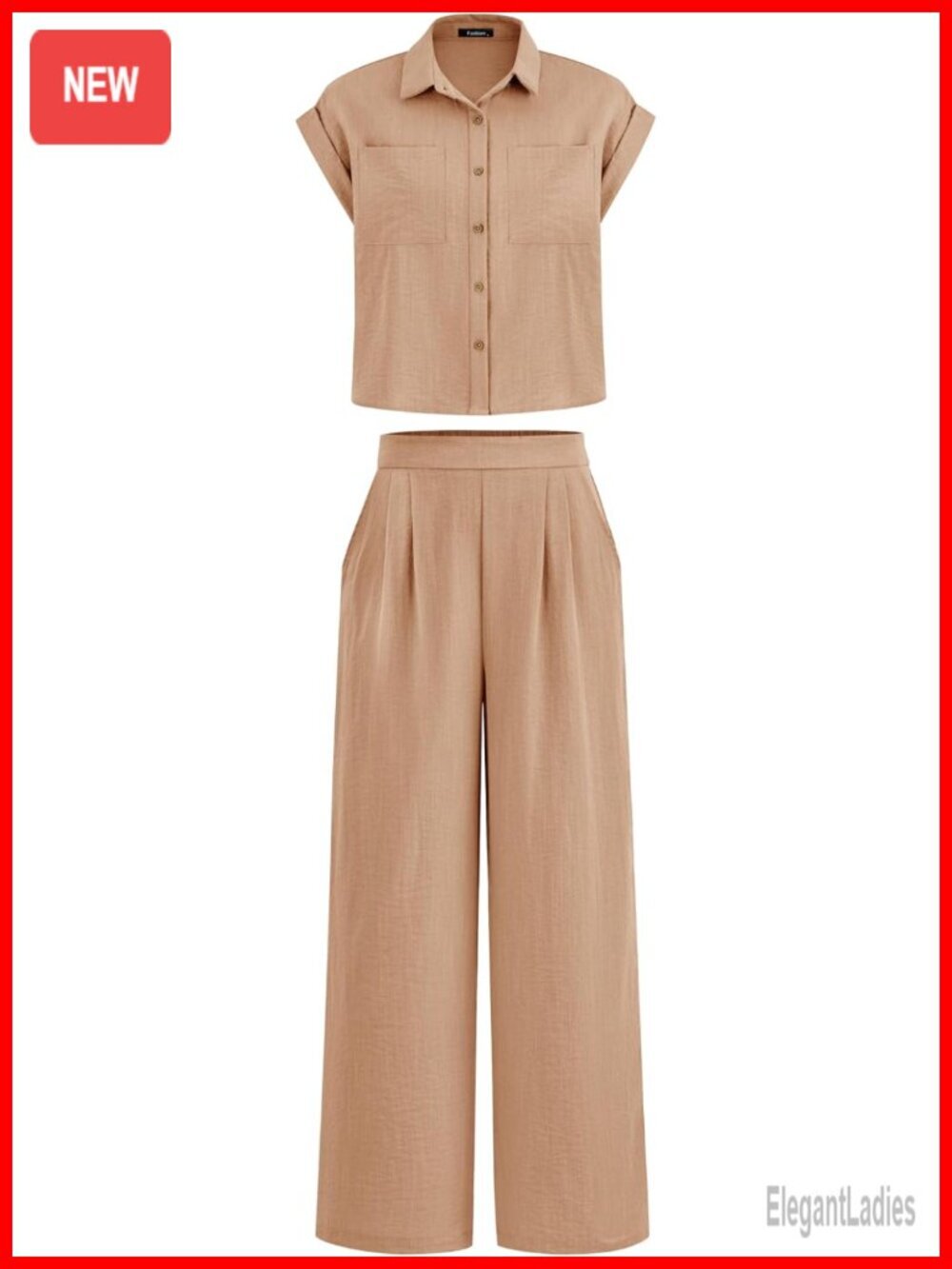2 Piece Summer Cap Sleeve Tops Palazzo Pants Tracksuit Set